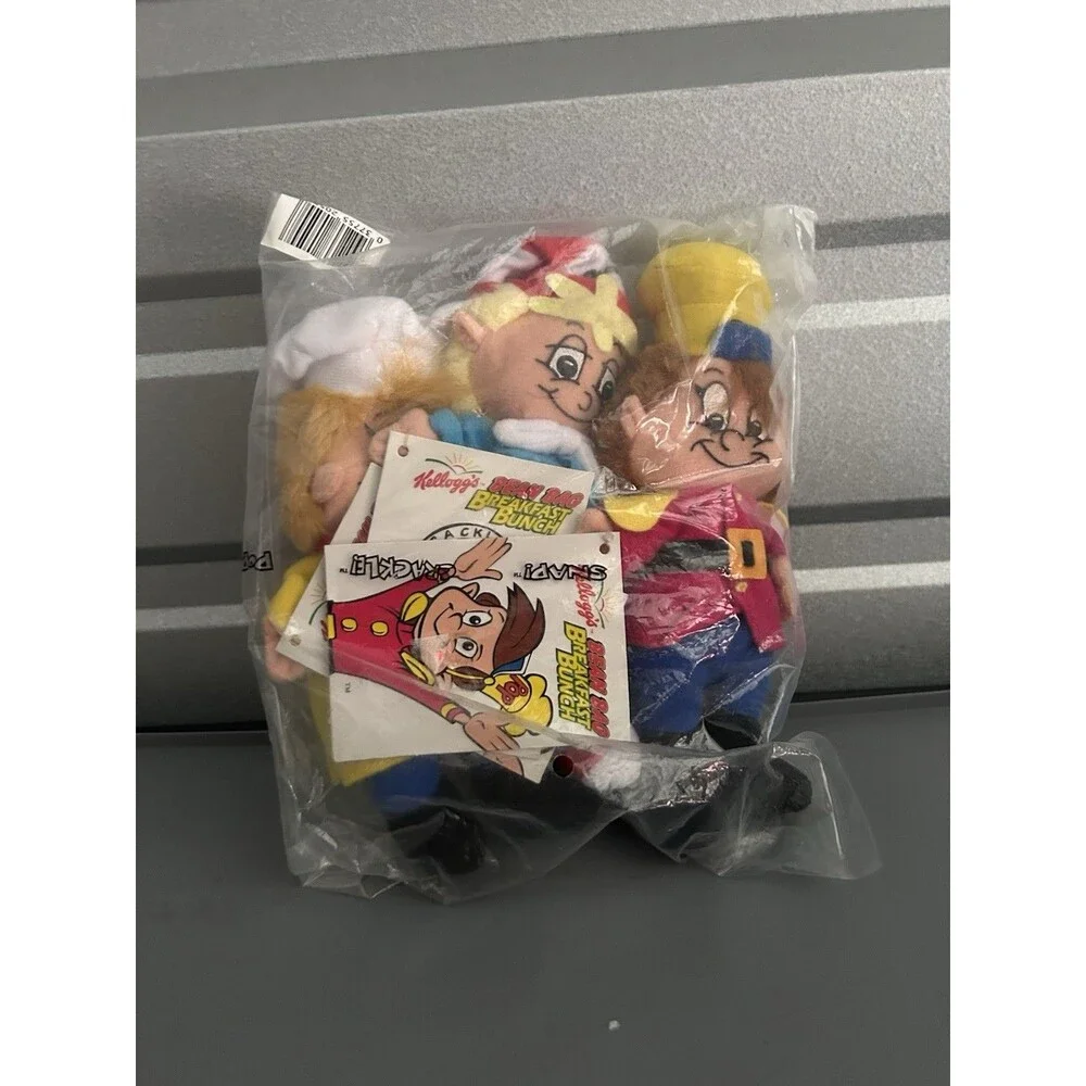 1997 Vintage Kellogg's Snap Crackle Pop Beanie Dolls set of 3 NWT Factory Sealed
